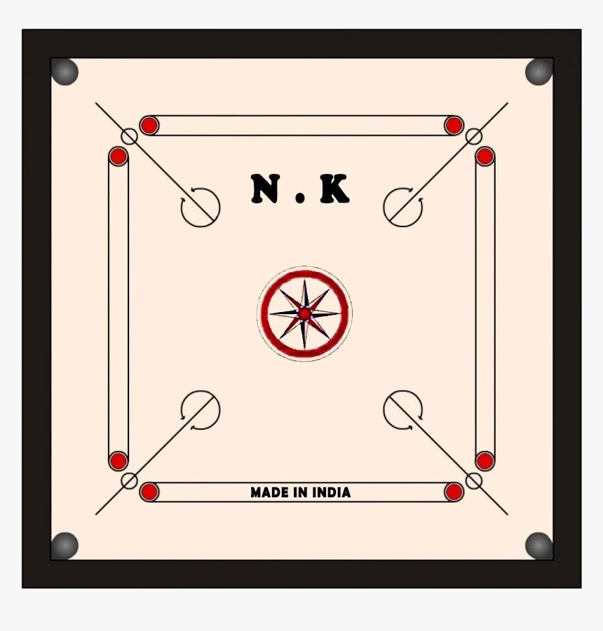 houseofcommon Wooden 32 Inch Carrom Board With Crystal Coin Striker, Powder And Round Pocket 5 cm Carrom Board-picture-19