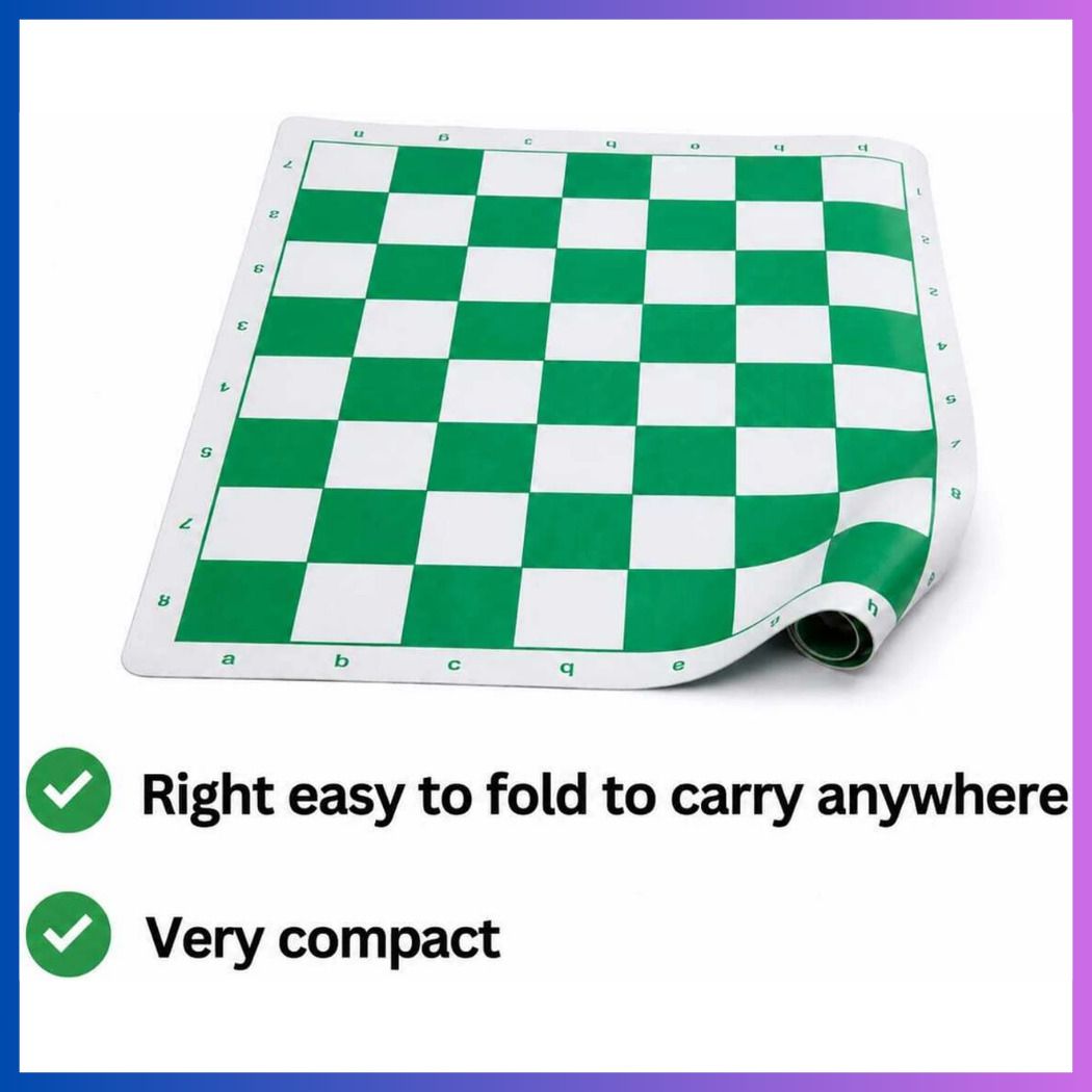 growmore Foldable Chess Mat | Portable Roll-Up Chess Board-001 45 cm Chess Board-picture-35