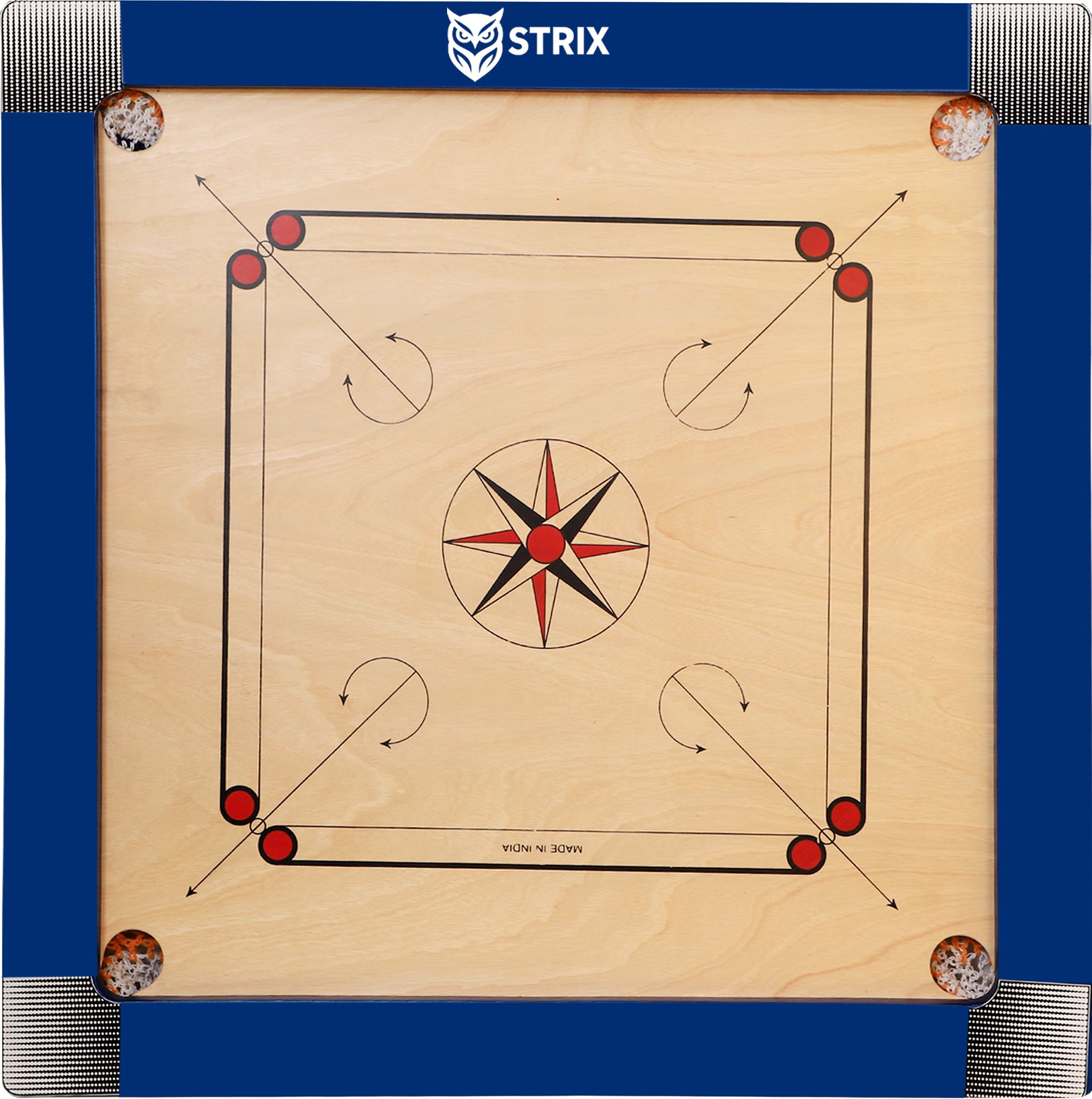 strix 36-Inch Blue Carrom Board with 3-Inch - Blue | Premium Wooden Surface for Indoor 66 cm Carrom Board-picture-14