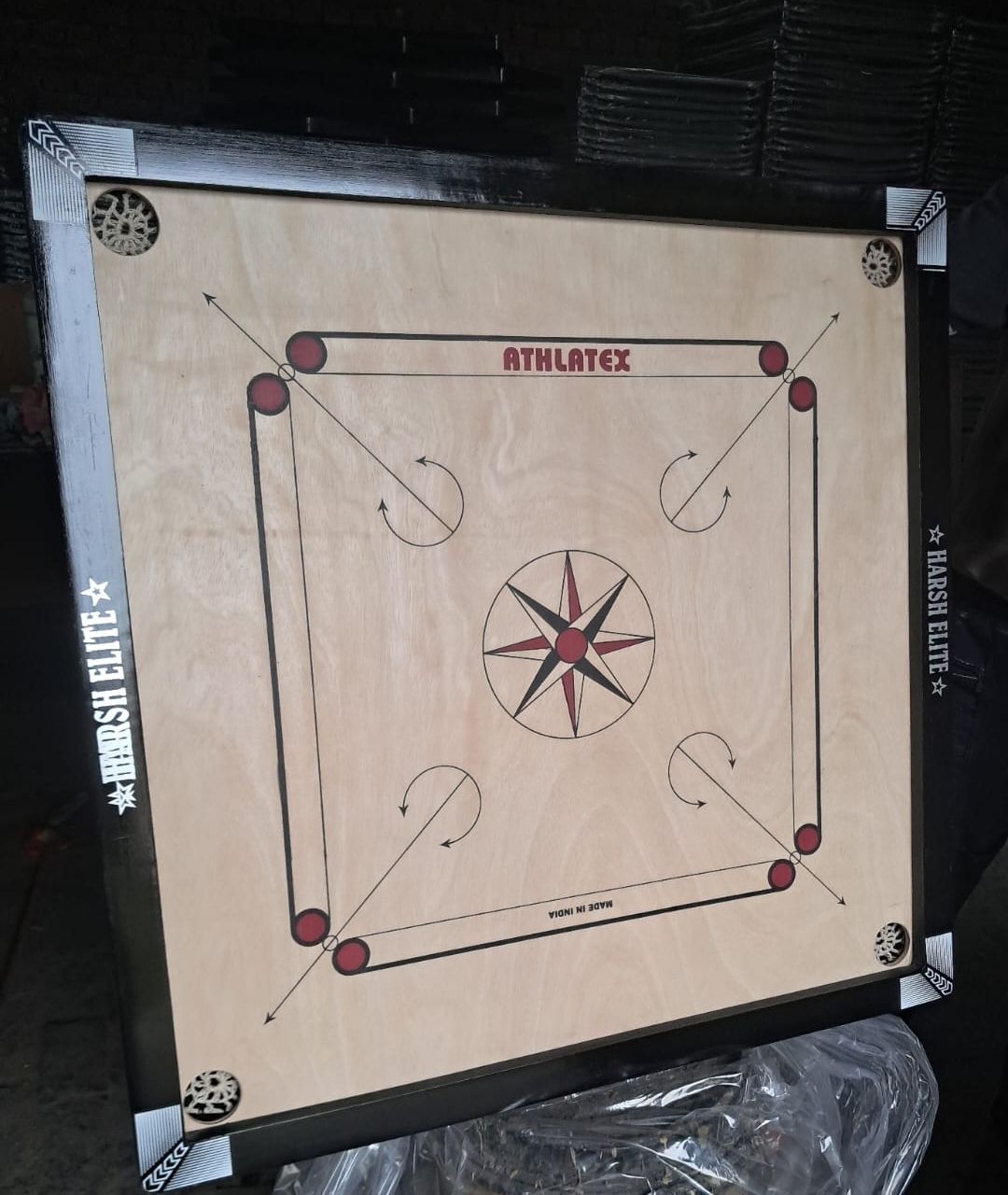 harsh elite 34" Carrom Board Boarder 2"×1.5" 86.36 cm Carrom Board-picture-32