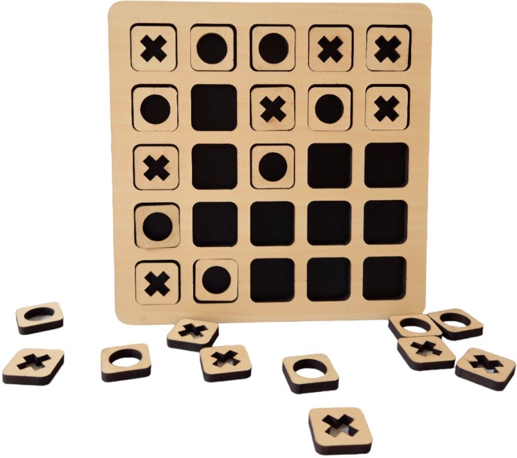 giftingcare Wooden Tic Tac Toe: Prodigy Edition (5x5) 12.5 cm Archery Board-picture-17
