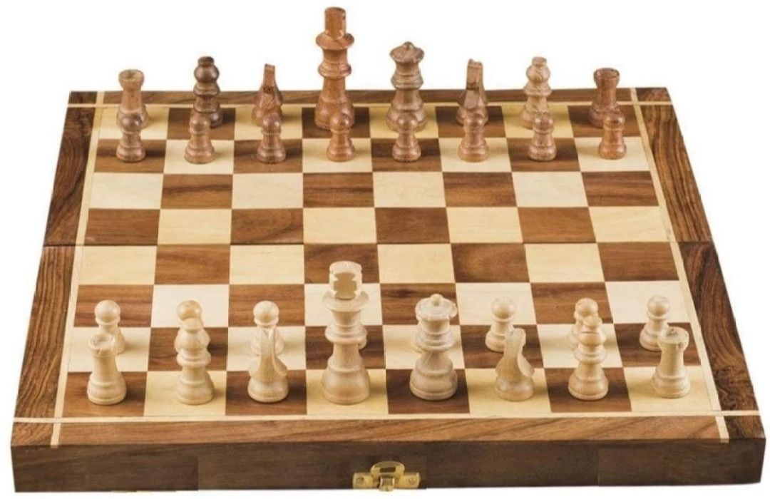 Wooden Handcrafted Foldable Chess Board for 2 Players 10x10 Inches, Brown 25 cm Chess Board-image-27