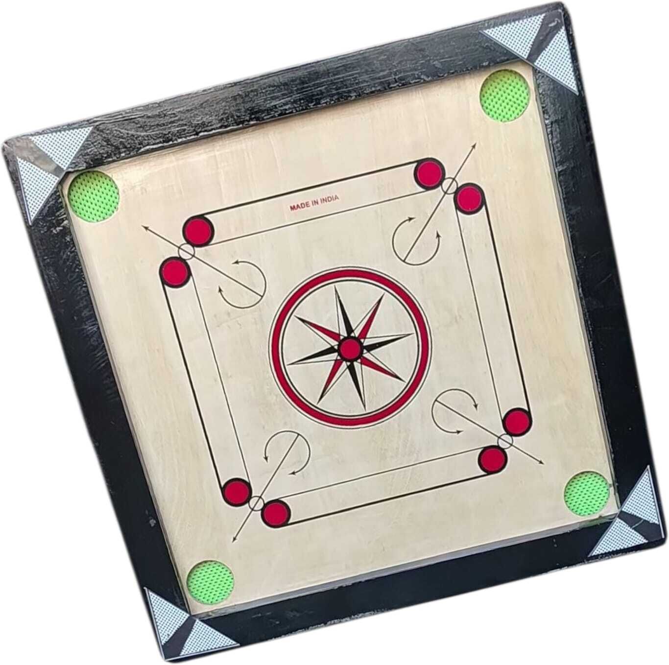shaad top BLACK HROCK 'X' 20INCH CARROM BOARD WITH CRISTAL COINS AND DISCO POWDER 4 cm Carrom Board-picture-32