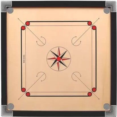 fitdex Premium 32inch Full Size Round Pocket Carrom Board with 81.28 cm Carrom Board-picture-3