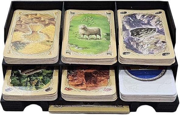 slkdhcnsdf 3D Studio Card Organizer Tray for Catan|Catan Resource & Development Card Holder 5.1 cm Chess Board-picture-33