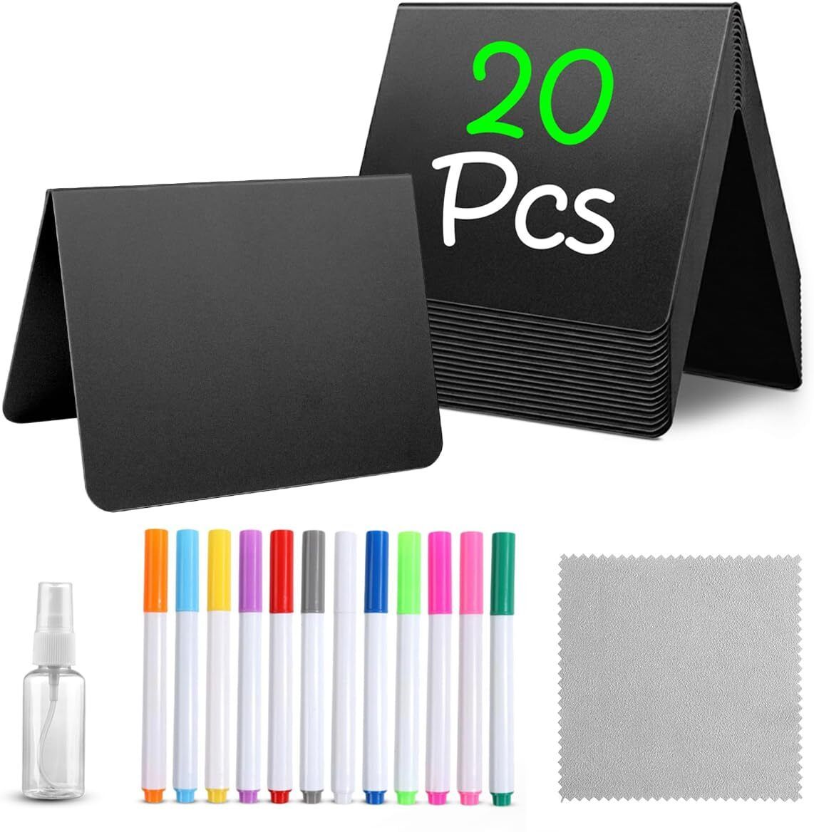 zibuyu Mini Chalkboard Signs Set of 20 Reusable Double Sided A Frame Blackboards 0 cm Archery Board-picture-34