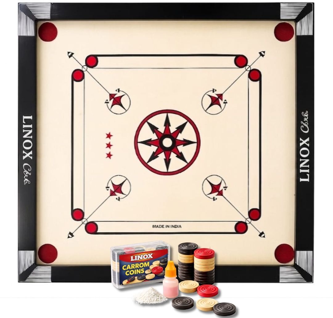 Sports 26 inch with Gloss Finish Carrom Board with Coins,Striker and Powder 57 cm Carrom Board-image-49