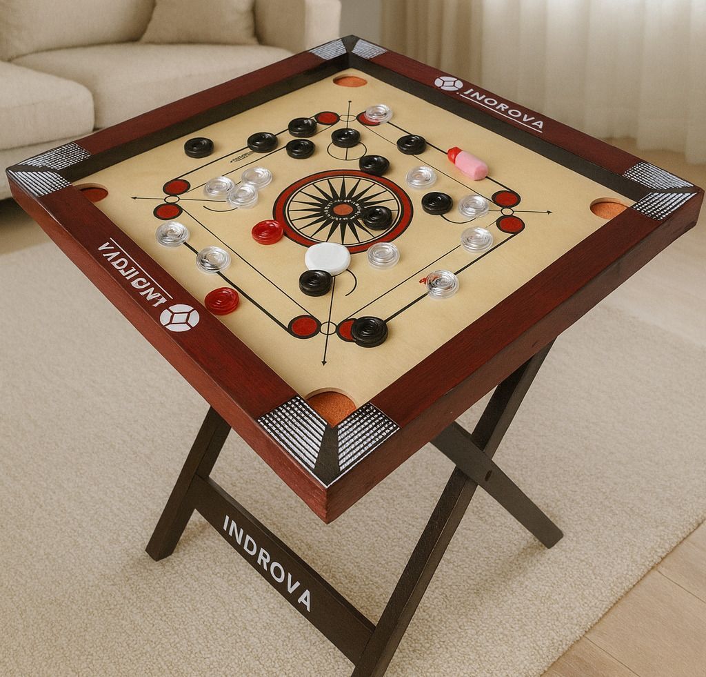 CARROM BOARD 20 INCH RED FRAME, BEST CARROM BOARD 20 INCH WOODEN CARROM BOARD 50 cm Carrom Board-image-46