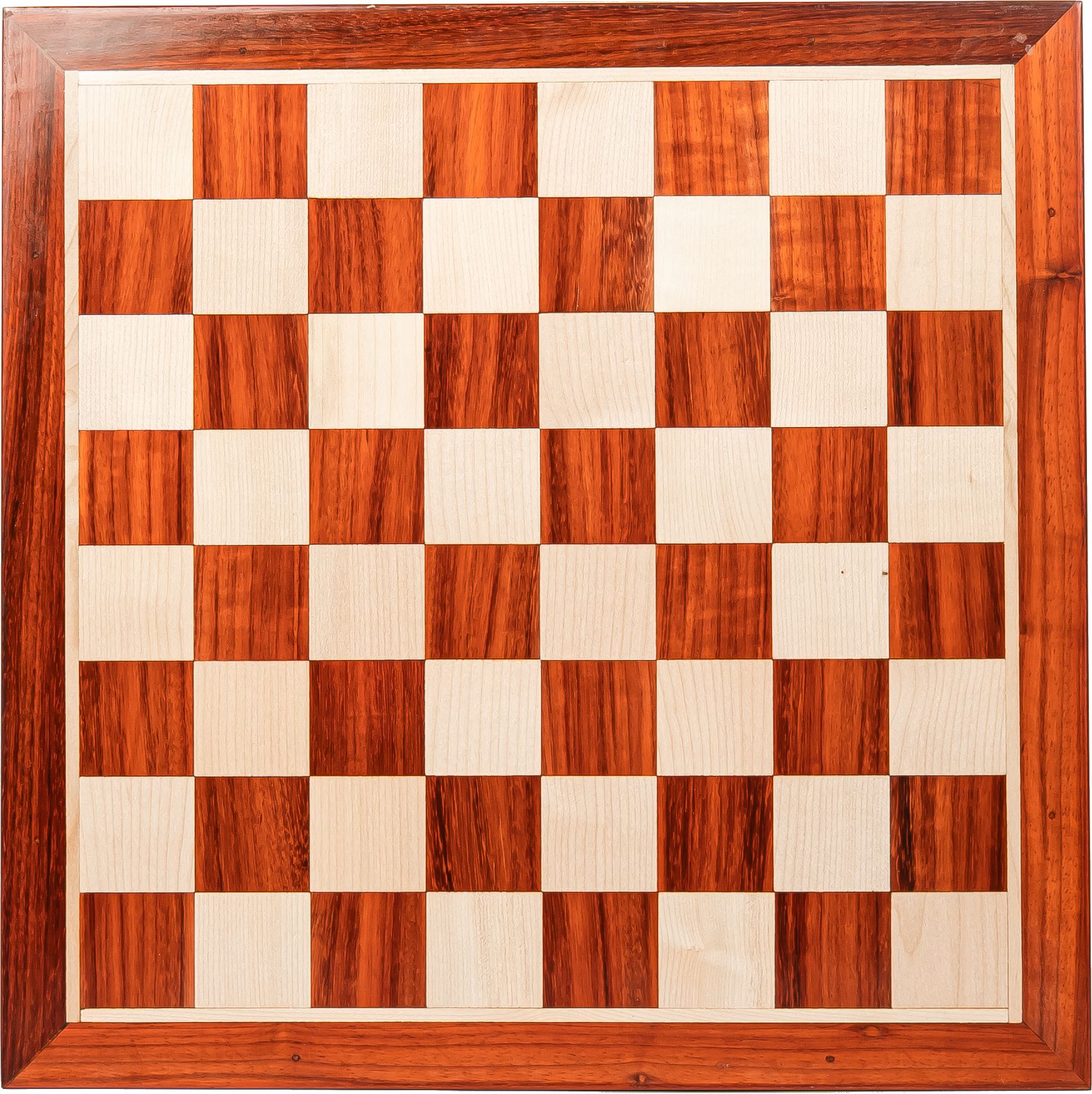 boss handicrafts 18” PADAUK (BUD) & MAPLE WOOD CHESSBOARD 50mm square 50 cm Chess Board-picture-18