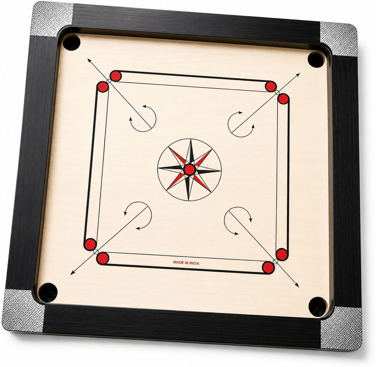kishu sports 36 inch carrom board with wooden coins & powder 36 cm Carrom Board-picture-27