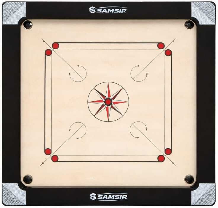 samsif 36X36 Inch With 3" borderTournament Style Wooden Carrom Board | Smooth Finish | 5 cm Carrom Board-picture-48