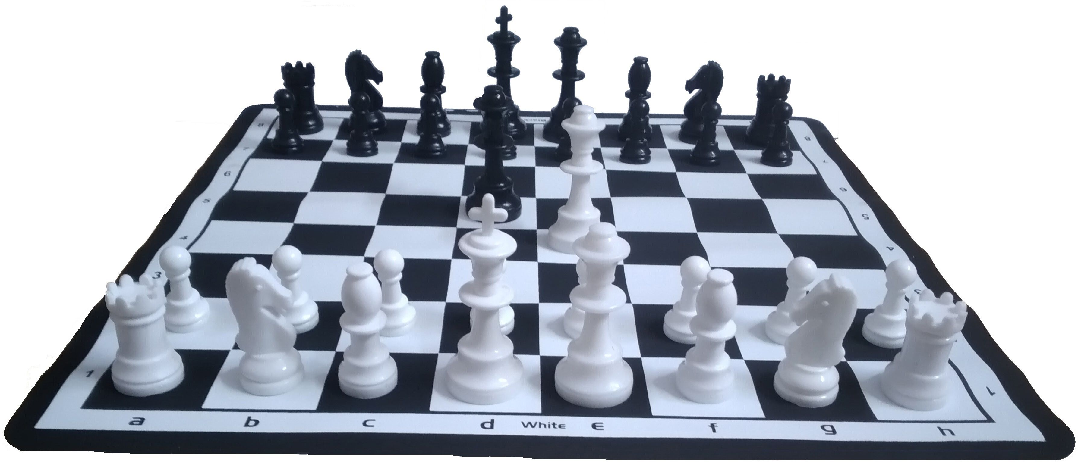 tima 17'' x 17'' Tournament Chess Vinyl Foldable (With TWO EXTRA QUEENS) 3.5 cm Chess Board-picture-4