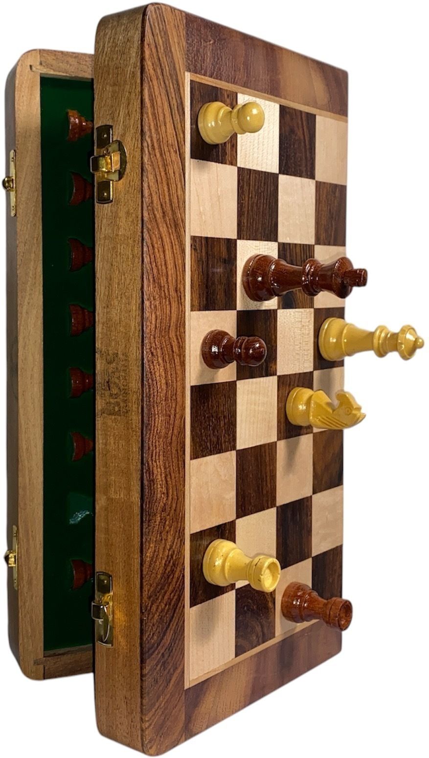 boss handicrafts 12" Magnetic wooden travel chess 6 cm Chess Board-picture-24