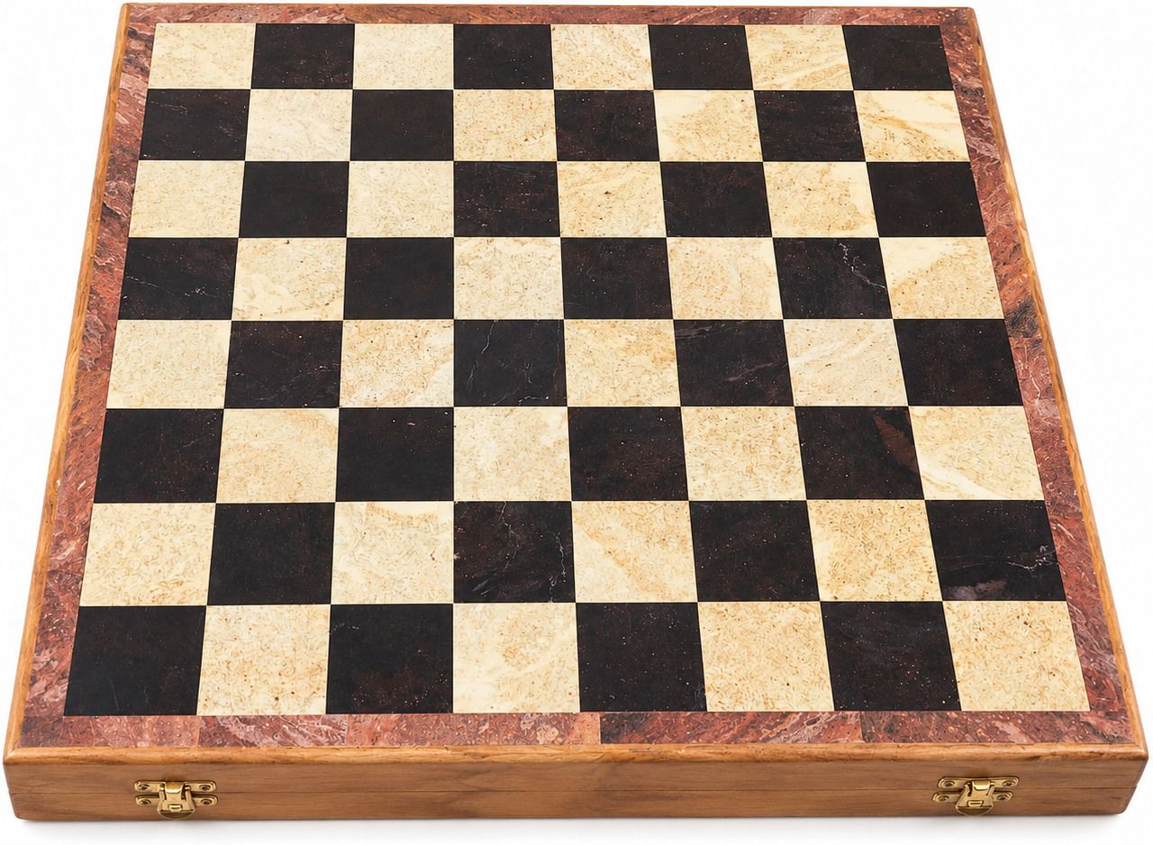 Marble Square Chess Board Box Set 18'' inch with Chessmen Set 4" inch 8 cm Chess Board-image-12