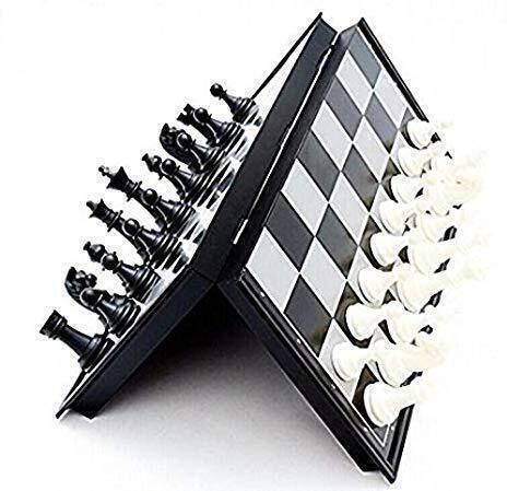 Magnetic Wooden Handcrafted Foldable Educational Chess Board Set 3.25 cm Chess Board-image-38