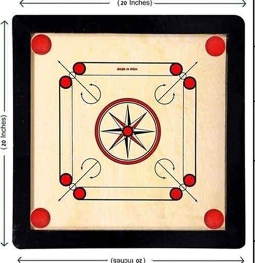 houseofcommon /20 inch carom. coins.and.striker @ (black) Carrom Board/ 56 cm Carrom Board-picture-39