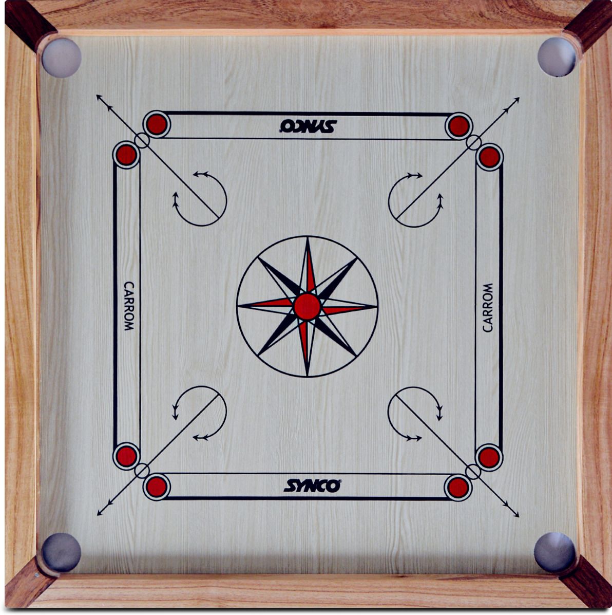 synco Mango Carrom Board Size 27 inch for Kids 8-12 Years | Mango Sheesham Wood Frame 3.4 cm Carrom Board-picture-22