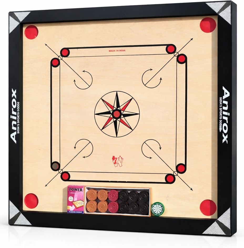 anirox Best glossy finish medium carrom board family fame² 60 cm Carrom Board-picture-38