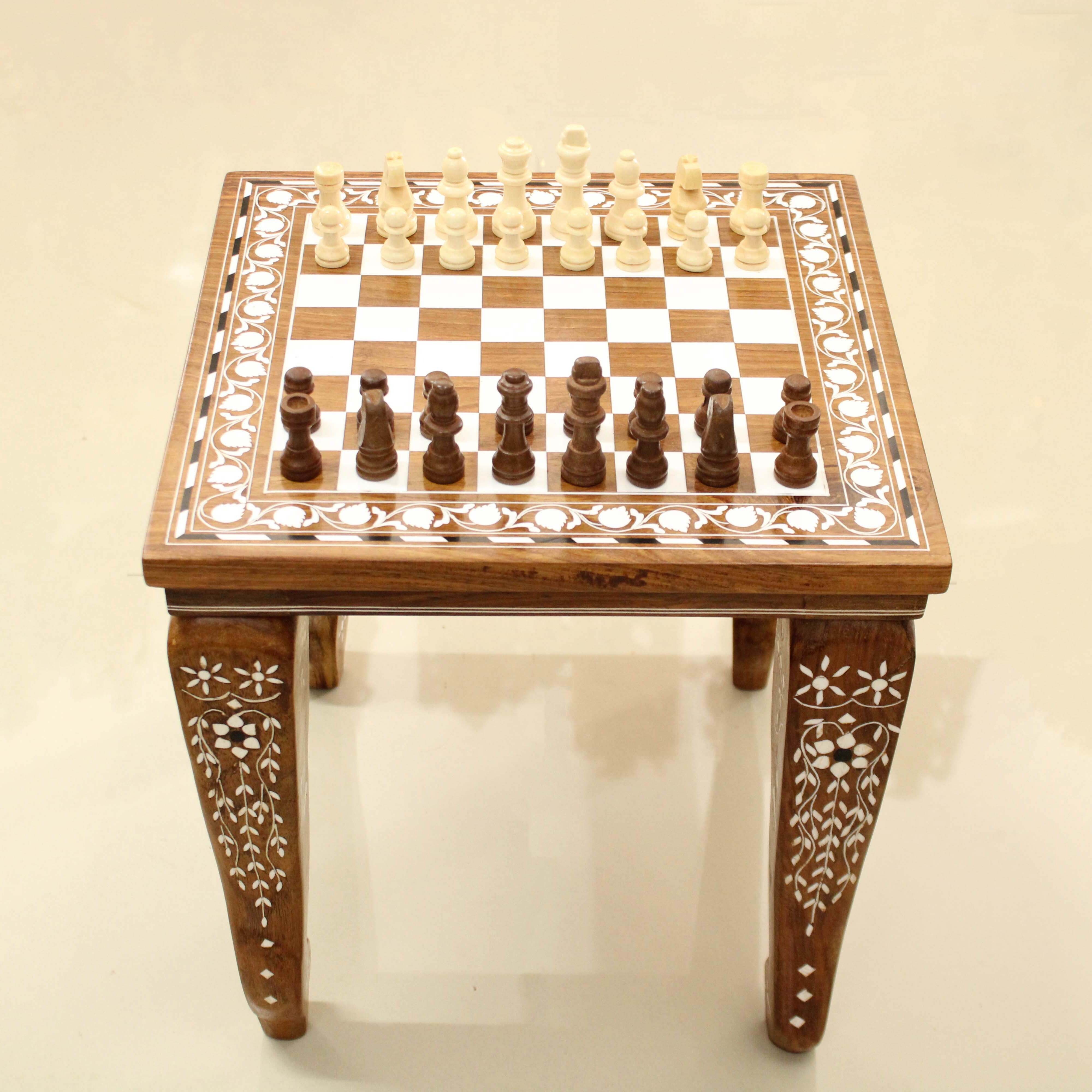 soorya kiran handicrafts Chess Table Wooden 15 in Chess Board with Chess Coin 38 cm Chess Board-picture-48