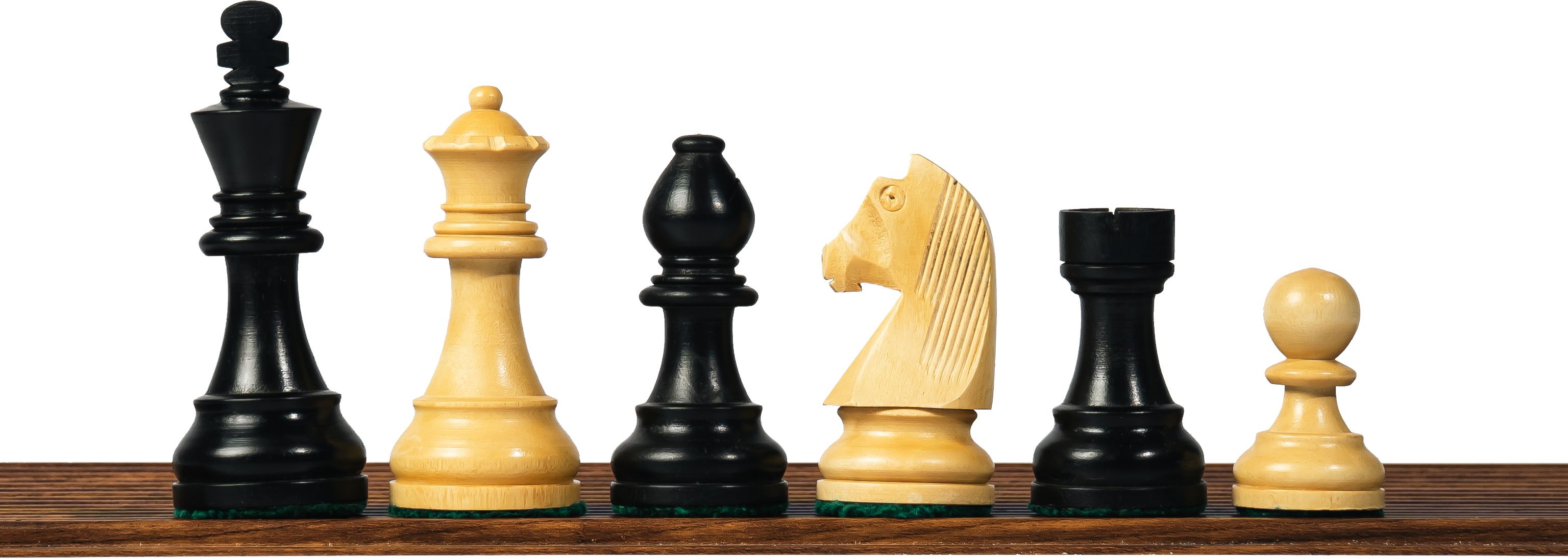 boss handicrafts 3.75” EBONISED GERMAN KNIGHT WEIGHTED CHESS PIECES, 17” EBONY WOOD CHESSBOARD 47 cm Chess Board-picture-23
