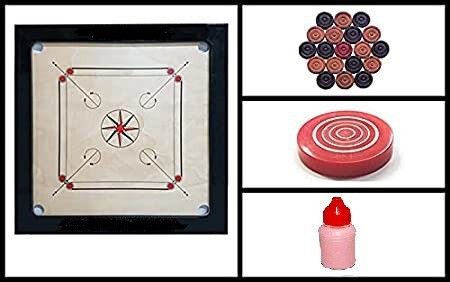 houseofcommon Wooden 32" Large size Carrom Board with coins, Powder and 1 Striker 82 cm Carrom Board-picture-43