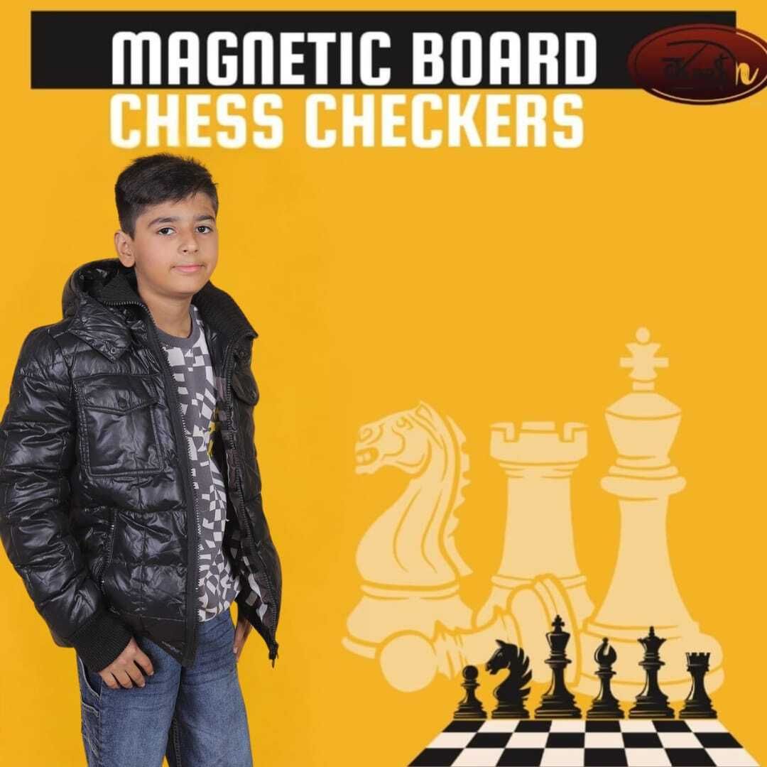 kaash Travel Chess Set with Folding Chessboard Game Educational Toys for Kids Design 5 25 cm Chess Board-picture-12