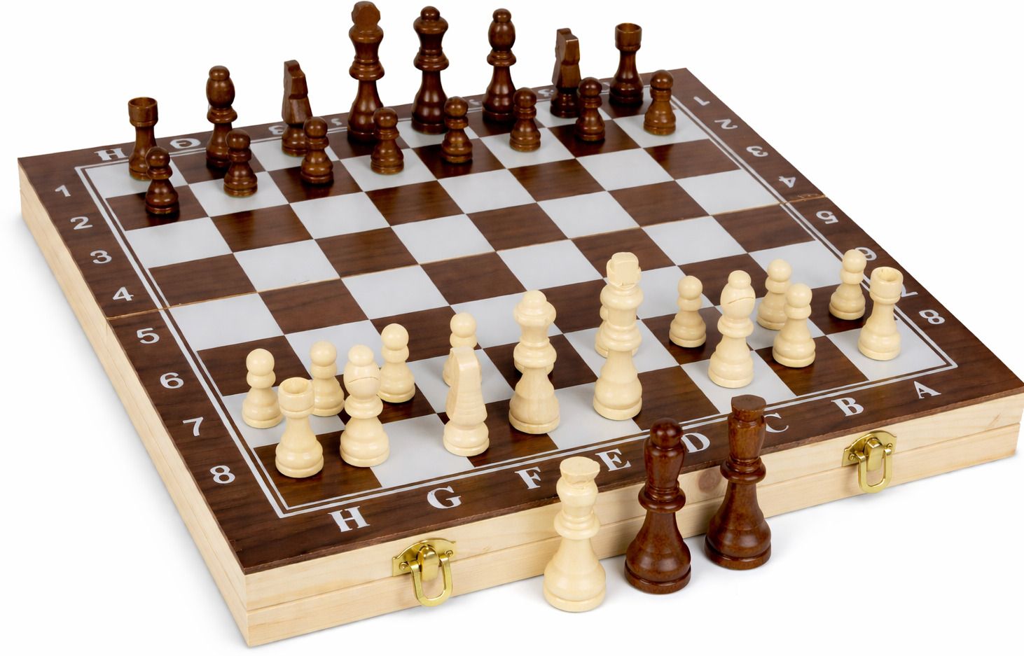 nakashi Premium Brown Wooden Chess Board with Foldable Design and Internal Piece Storage 33 cm Chess Board-picture-41