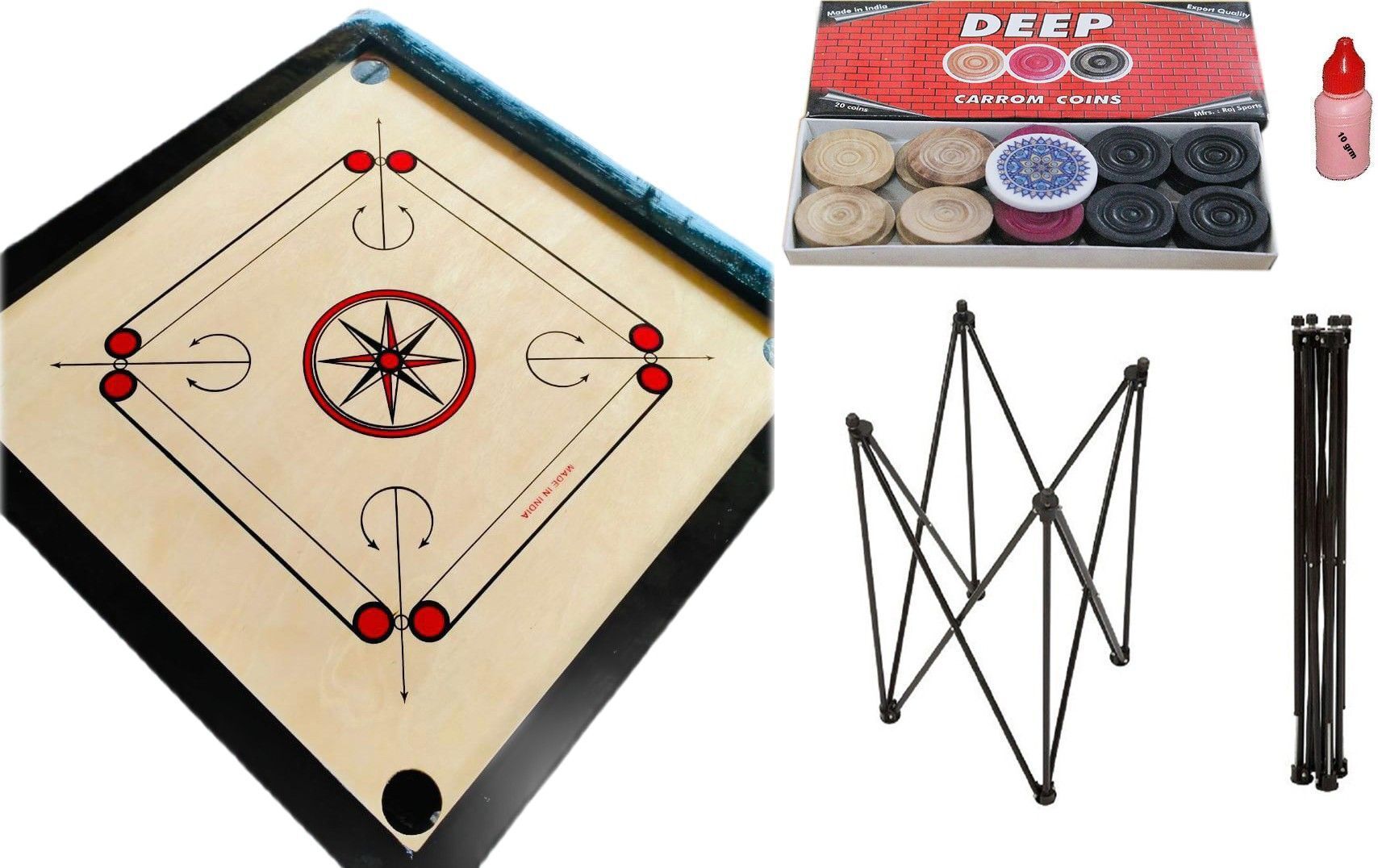 fitdex Premium Matte Finish Large Carrom Board (32x32)inch Combo With Stand 81.28 cm Carrom Board-picture-39