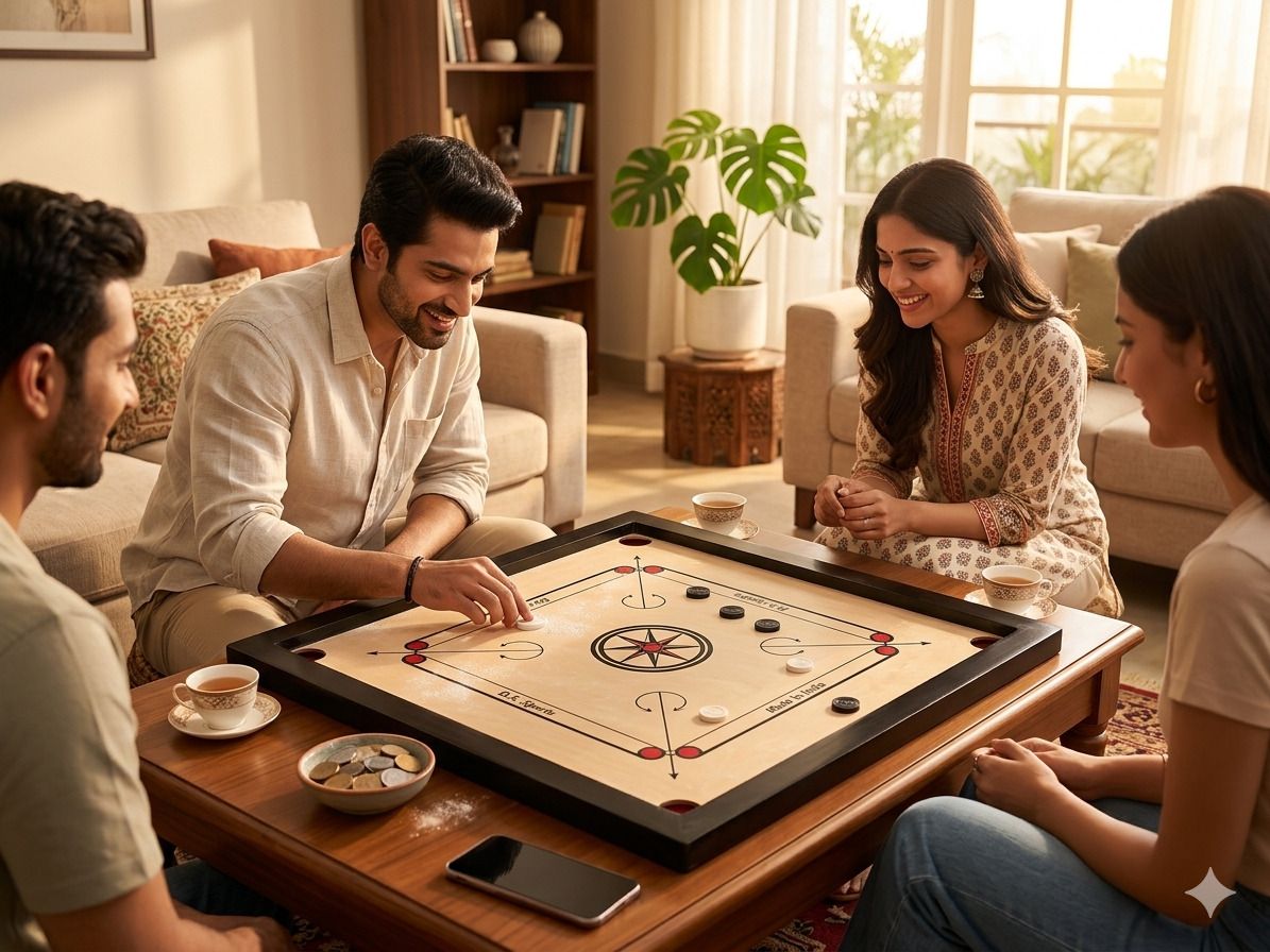 arunalay Carrom Board 20x20 inch 4 cm Carrom Board-picture-35