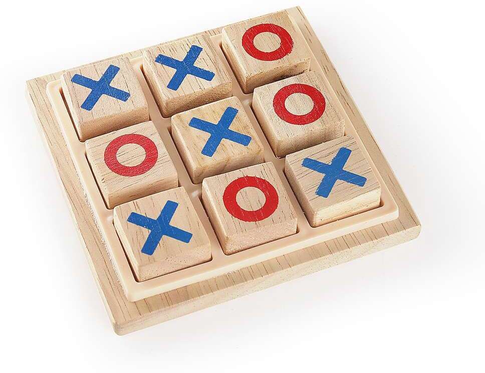 Wooden Tic Tac Toe Game Board for Kids & Adults | Classic XO Puzzle Game 10 cm Surfing Board-image-9
