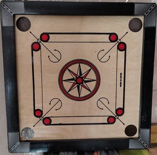 houseofcommon @.20 inch carom.&coins.and.striker (black) Carrom Board/ 56 cm Carrom Board-picture-32