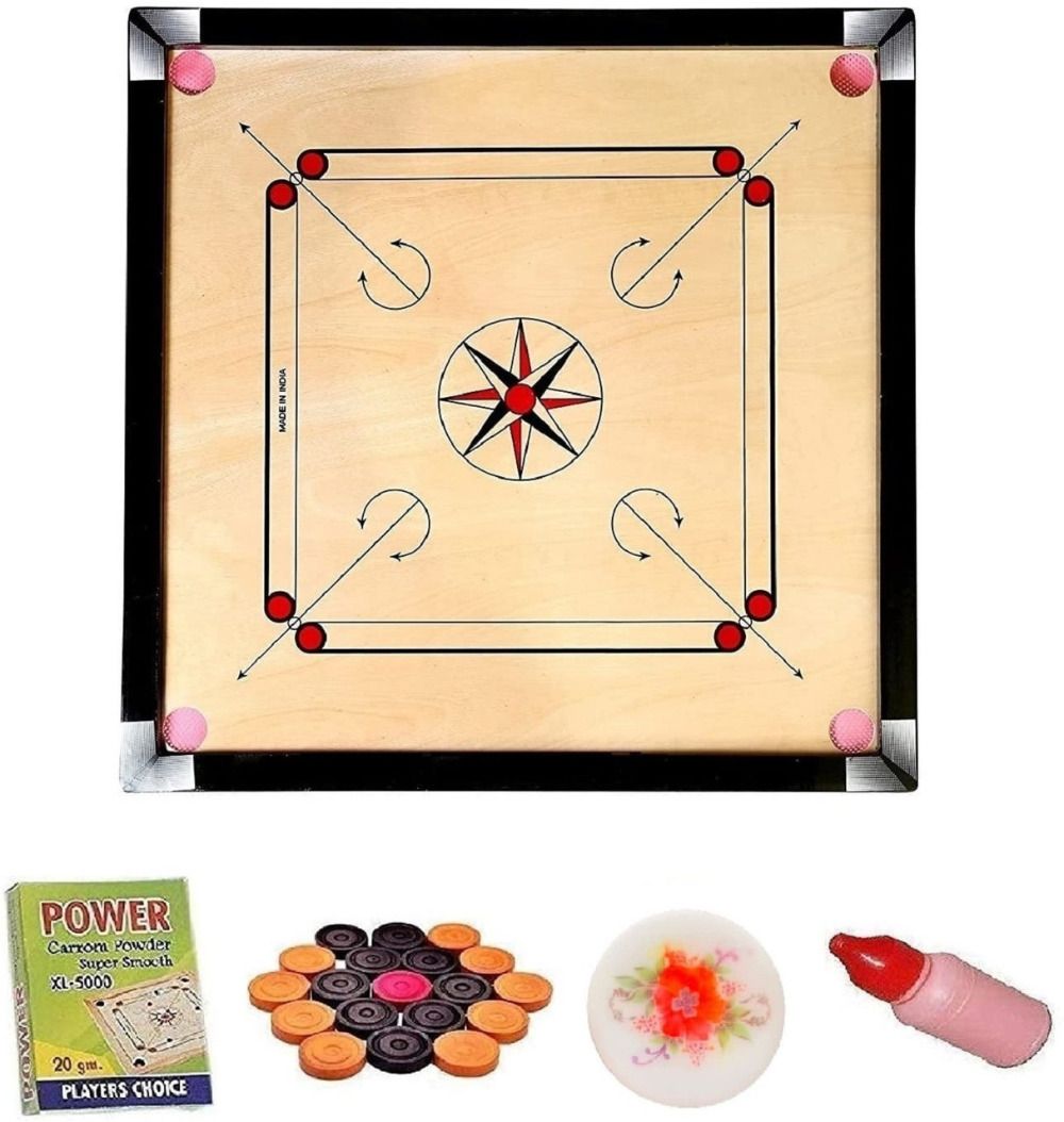 26 Inch Wooden Carrom Board for Family Fun | Smooth Play Surface & Border 66 cm Carrom Board-image-17