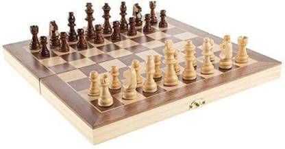 ananya toys Chess Board Set Wooden Portable Board Game Compact & Folding Party & Fun, 4 cm Chess Board-picture-11