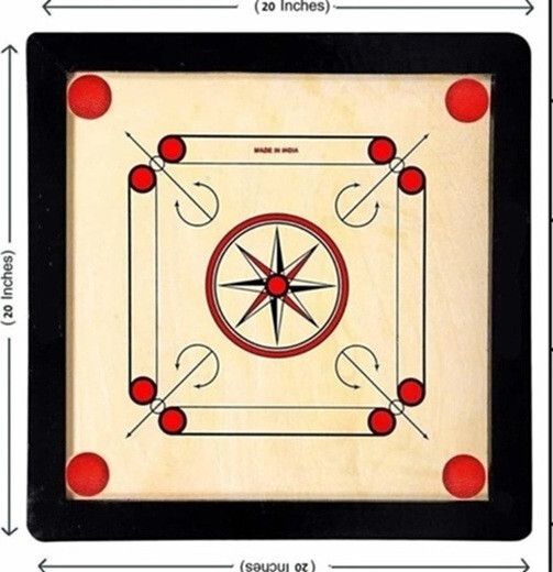 houseofcommon ...20 inch carom.&. coins.. and.striker (black) Carrom .Board 56 cm Carrom Board-picture-15