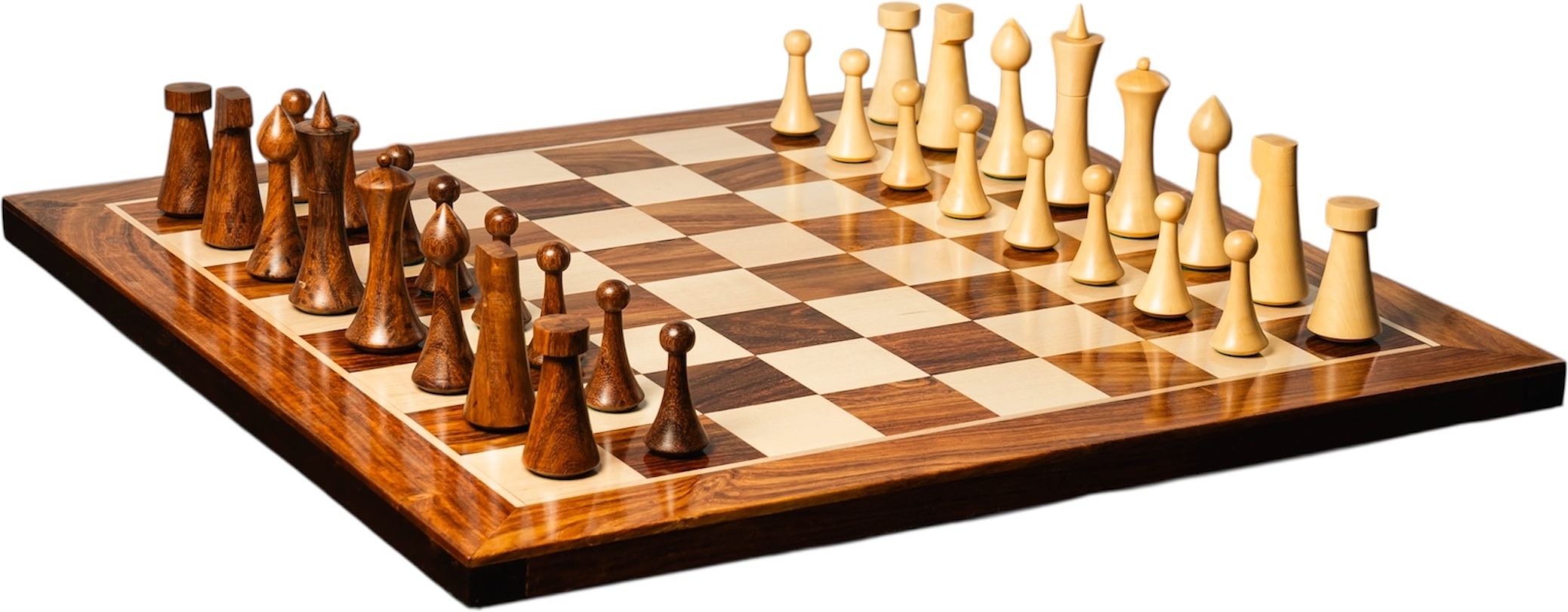 boss handicrafts 4” HERMAN OHME MINIMALIST WEIGHTED CHESS PIECES, 21’ WOODEN CHESSBOARD 57 cm Chess Board-picture-45