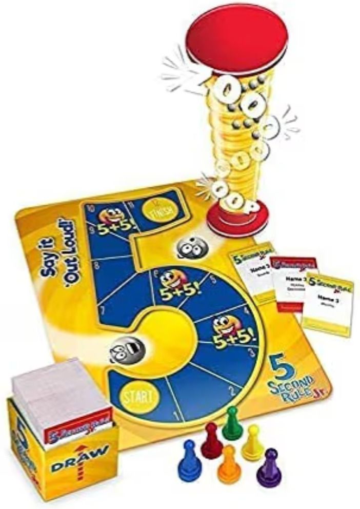 shyam 5 Second Rule Junior Card Games 400 Questions on 200 Cards, 6 Pawns Fun 6 cm Dart Board-picture-7