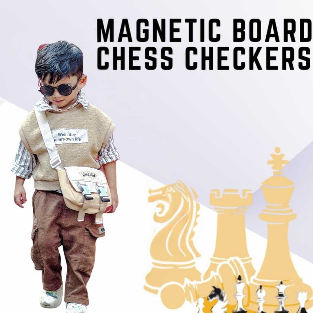kaash Travel Chess Set with Folding Chessboard Game Educational Toys for Kids Design 6 25 cm Chess Board-picture-36