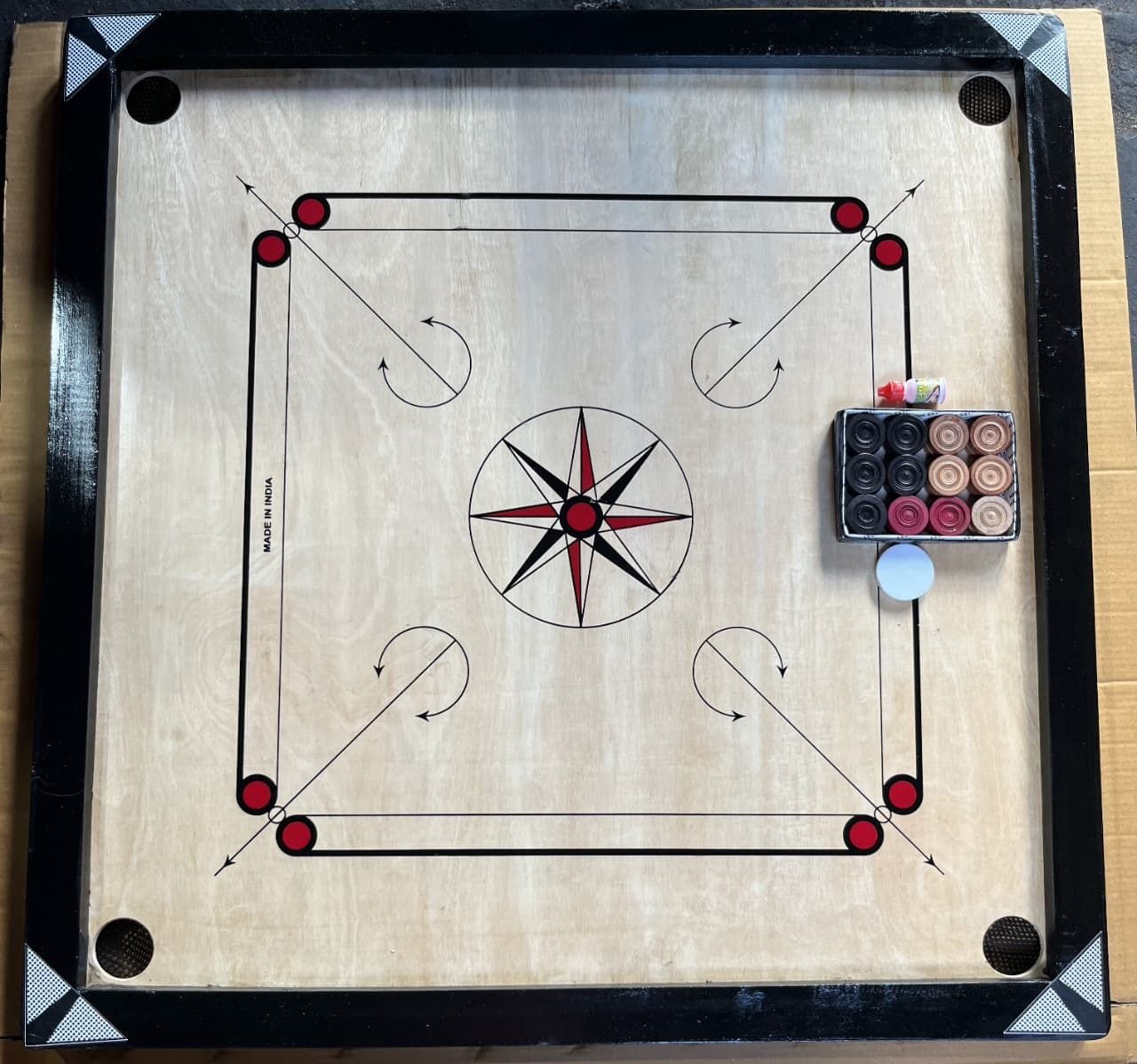 shaad top Classic 32 Inch Carrom Board for Indoor Games – Strong Border & Smooth Surface 4 cm Carrom Board-picture-35