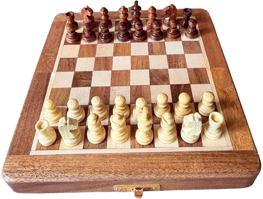 5X5 Inch magnetic handmade wooden chess board with magnetic chess pieces 3 cm Chess Board-image-20