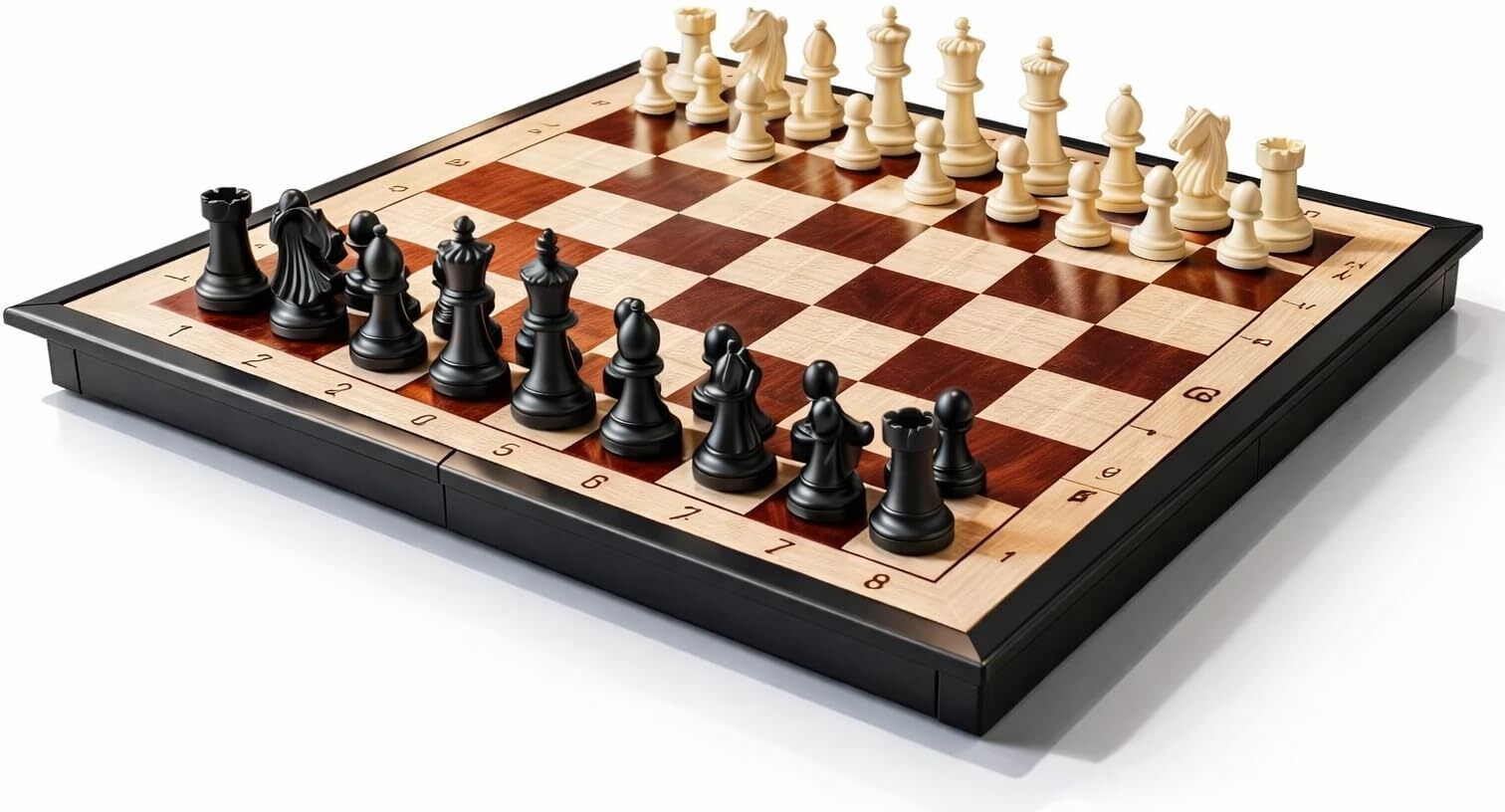 Magnetic Chess Board Game Set| Foldable Travel Chess Set with Magnetic Pieces 13 cm Chess Board-image-6