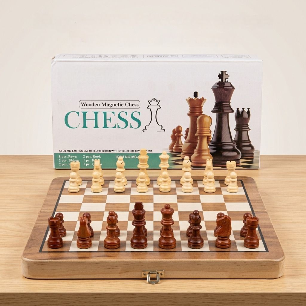 Wooden Magnetic Premium Chess Board 30 cm Chess Board-image-13