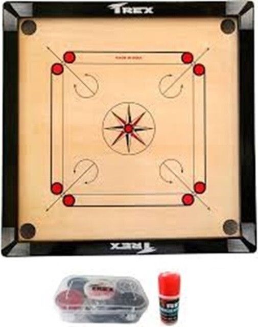 houseofcommon 26 inch. carom. with coins and striker (black) Carrom Board 65 cm Carrom Board-picture-38