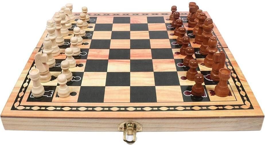 Premium Wooden Chess Board Set with Handcrafted Wooden Pieces 4 cm Chess Board