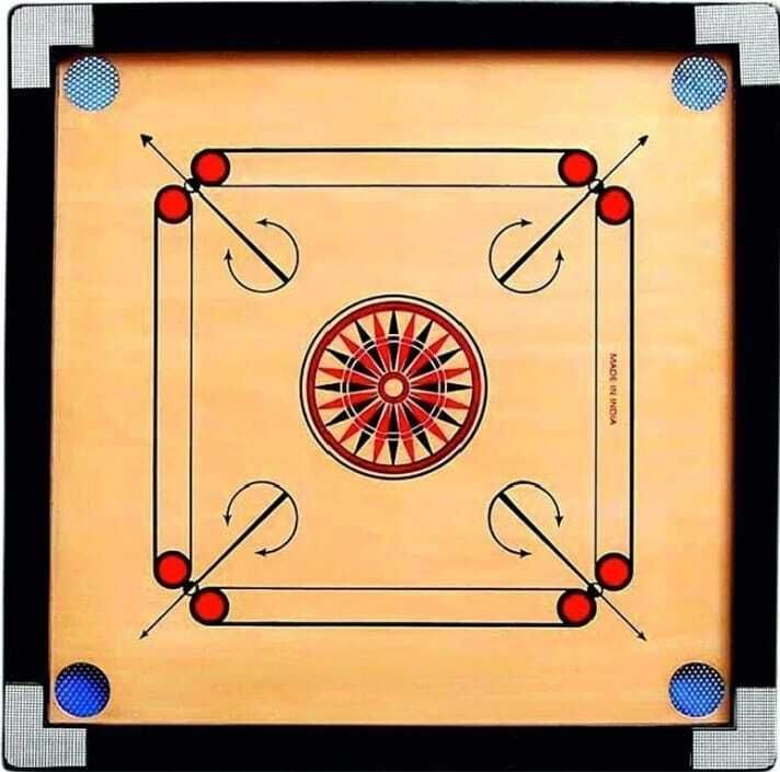 Board With Wooden Coins Striker 4 cm Carrom Board-image-31