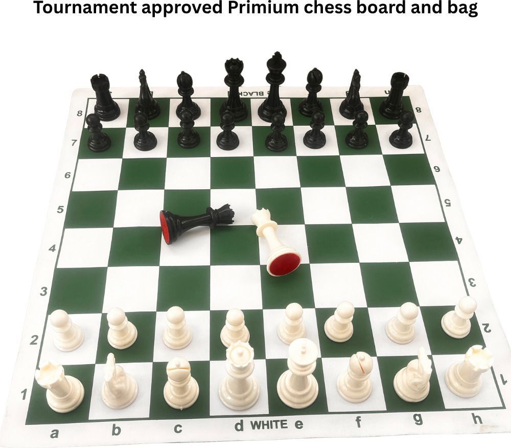 classic chess board 18x18 green mat 9 cm Chess Board