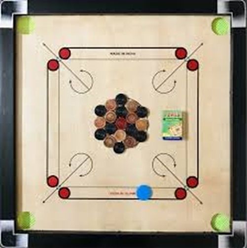 26 inch carom. with coins and striker (blac.k) Carrom Board 65 cm Carrom Board-image-11