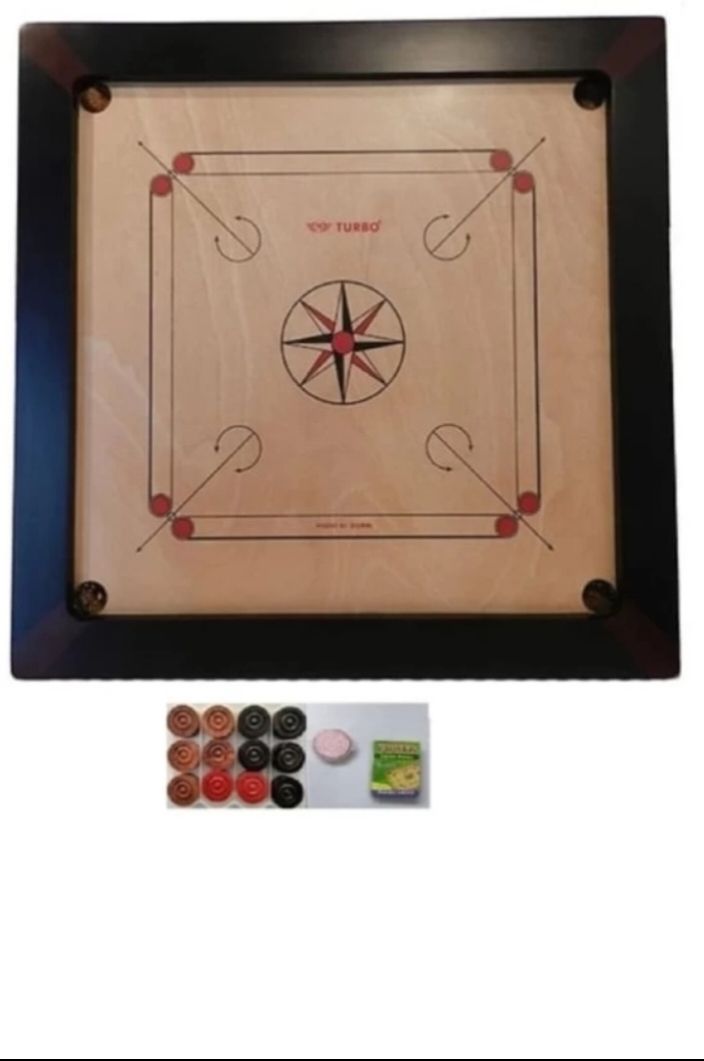 2 inch border 34Inch,Carrom Board With 24 Coin,1 Striker,1 Powder 1.5 Inches 85 cm Carrom Board-image-24