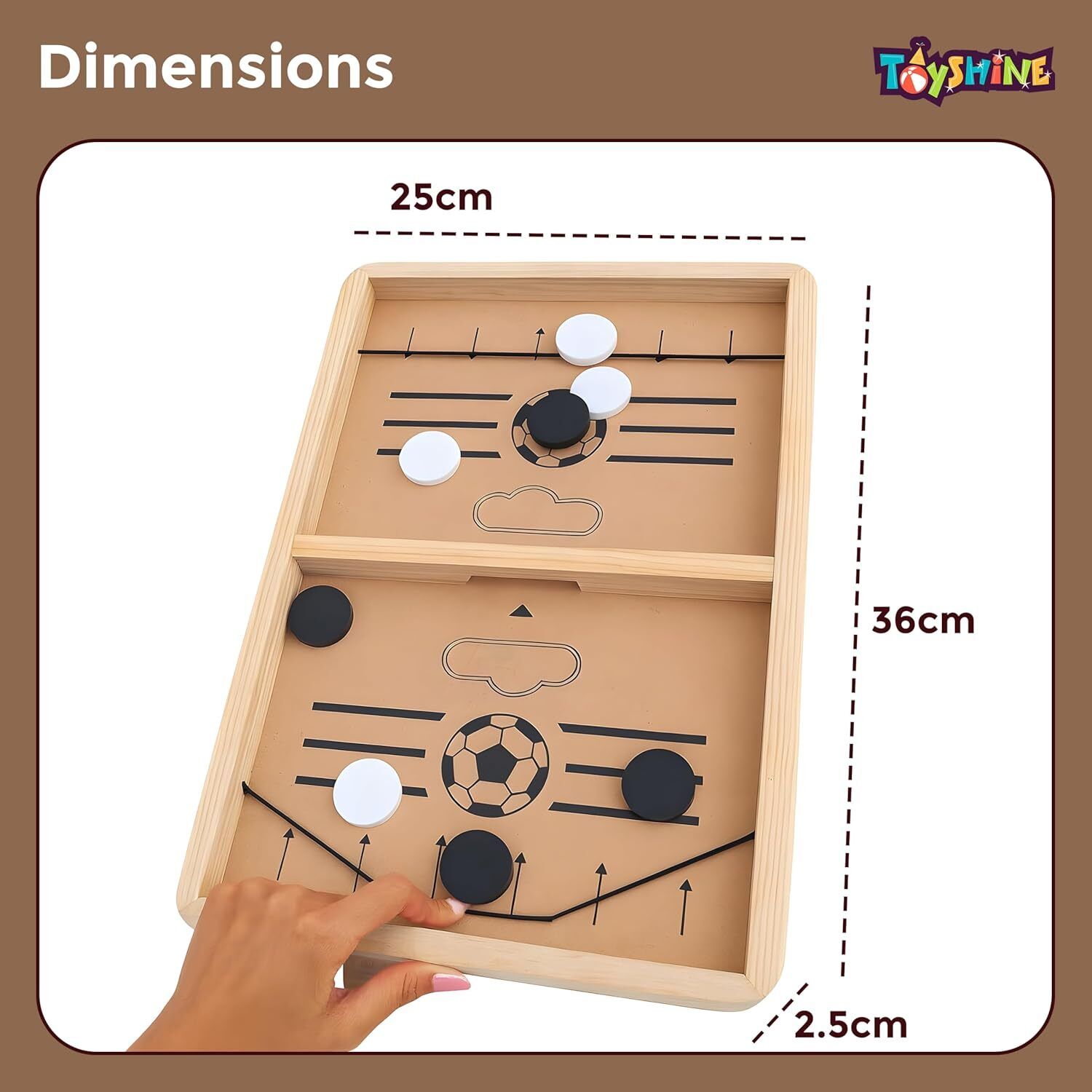 Toyshine Junior String Hockey Wooden Table Battle Game 10 cm Surfing Board-image-25