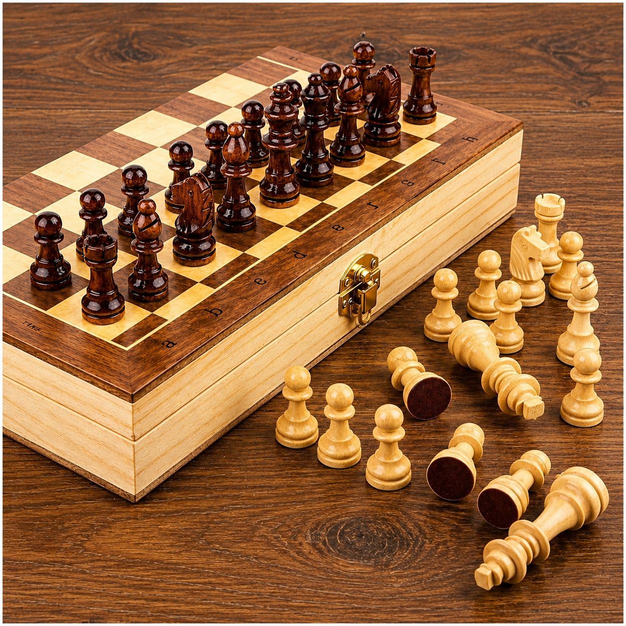 12 Inch Wooden Folding Chess Set for Kids & Adults 30.48 cm Chess Board-image-5