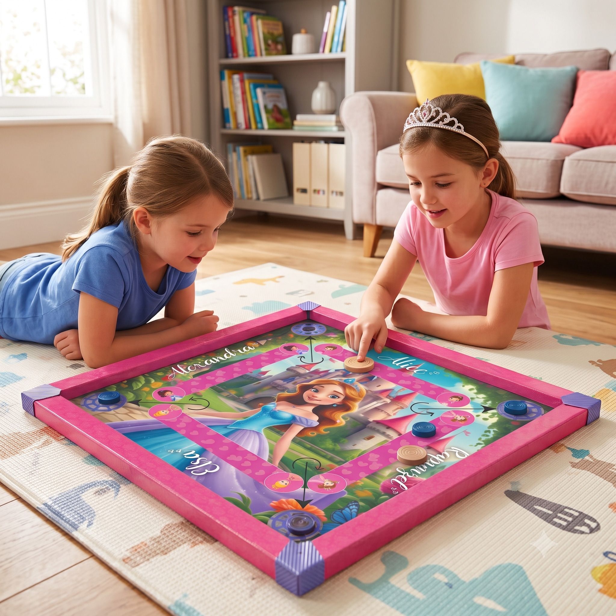 asian Princess Carrom Board 17 Inch for Kids | Wooden Indoor Board Game | Princess 3 cm Carrom Board-picture-33